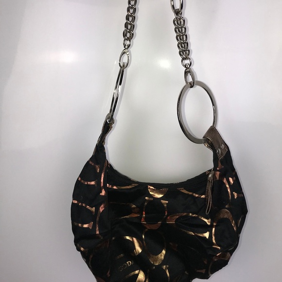 Bronze and Black Handbag - Picture 1 of 3